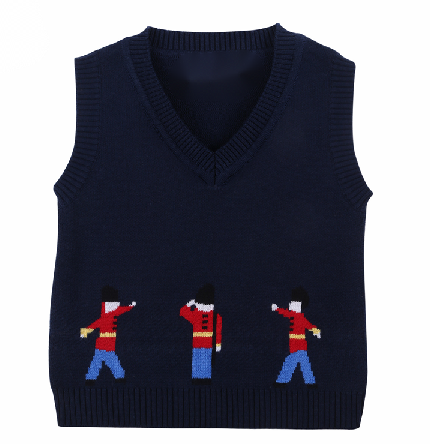 YOYI YOYI Little Boys Vest Sweater V-Neck