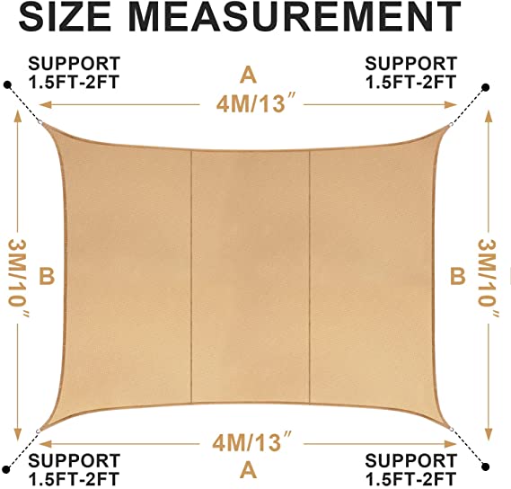 YOYI YOYI Patio Sun Shade Sail Canopy