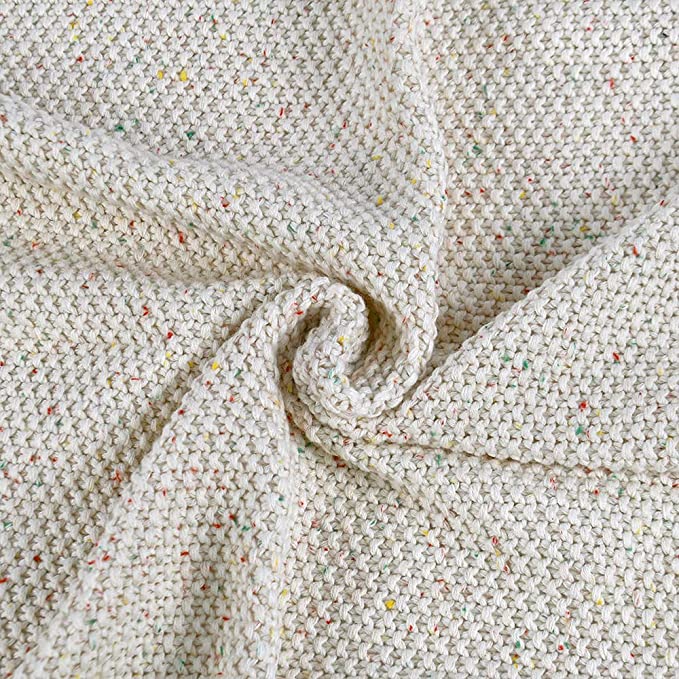 YOYI YOYI Couvertures pour tout-petits en tricot gaufré