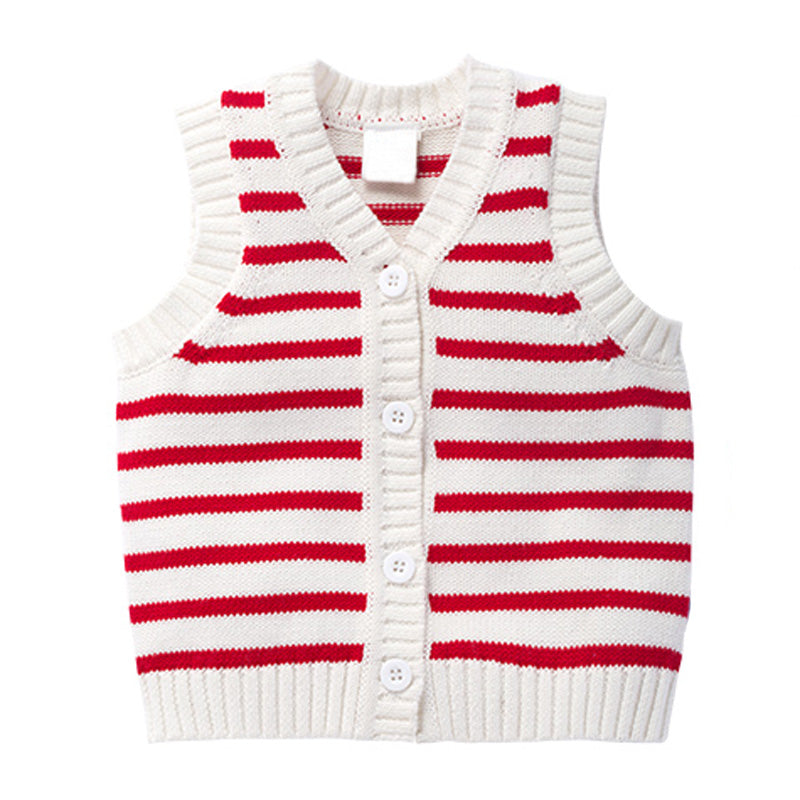 YOYI YOYI Cartoon gilet en coton tricoté