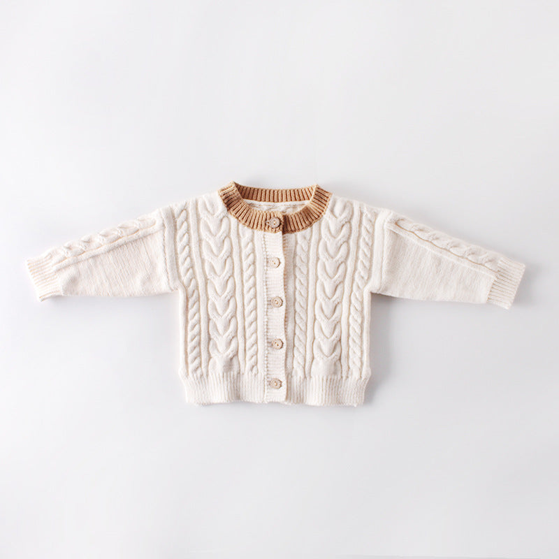 Cardigan per bambini in cotone a trecce YAYI YOYI