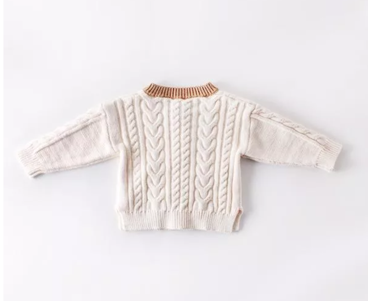 Cardigan per bambini in cotone a trecce YAYI YOYI