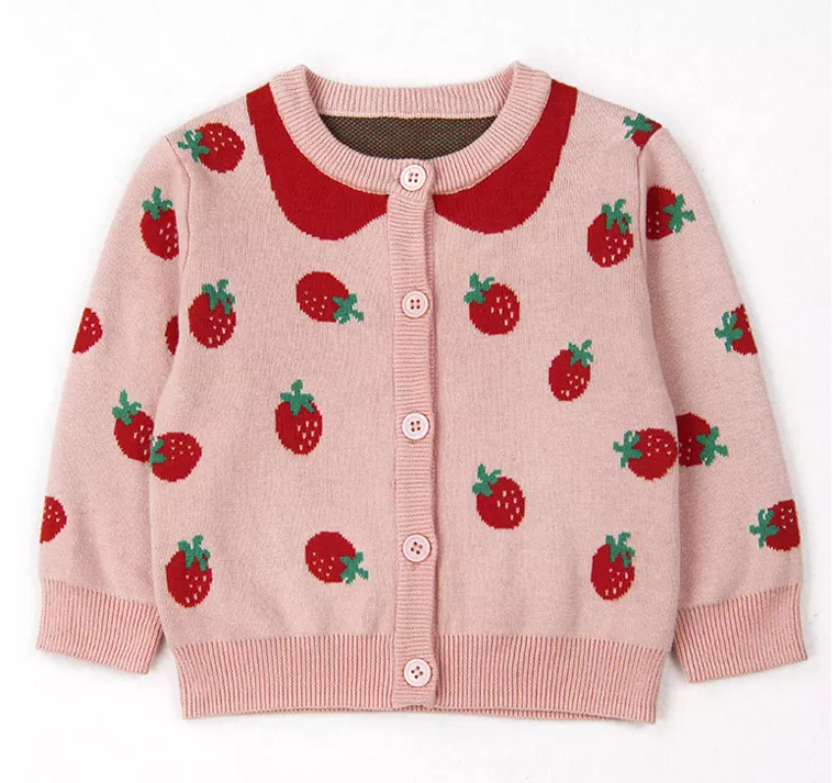 YOYI YOYI Cute Strawberry Knit Sweater